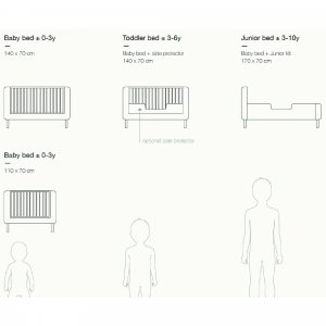 Lit bébé 70x140 cm évolutif en canapé yume natural ash Quax