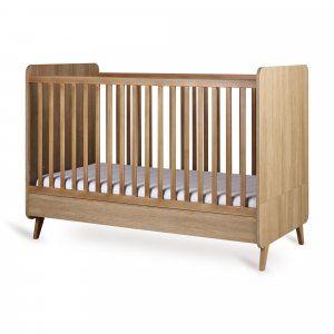 Lit bébé 70x140 cm évolutif en lit enfant loft honey ash Quax