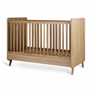 Lit bébé 70x140 cm évolutif en lit enfant loft honey ash Quax