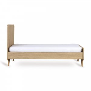 Lit bébé 70x140 cm évolutif en lit enfant loft honey ash Quax