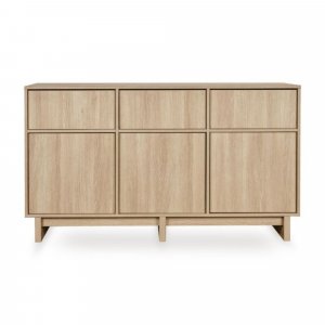 Commode xl avec 3 portes et 3 tiroirs kyo - honey ash Quax