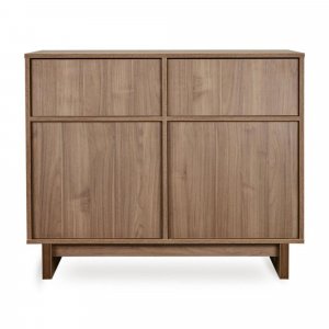 Commode avec 2 portes et 2 tiroirs kyo - walnut Quax