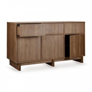 Commode xl avec 3 portes et 3 tiroirs kyo - walnut Quax
