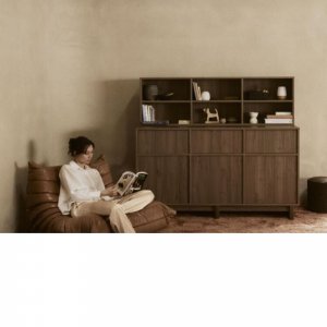 Commode xl avec 3 portes et 3 tiroirs kyo - walnut Quax