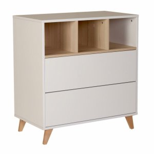 Commode 2 tiroirs 3 niches loft white Quax