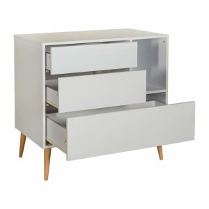 Commode 2 tiroirs 3 niches loft white Quax