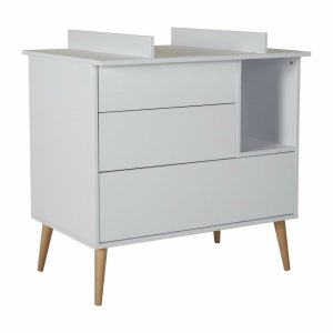 Commode 3 tiroirs 1 niche cocoon ice white Quax