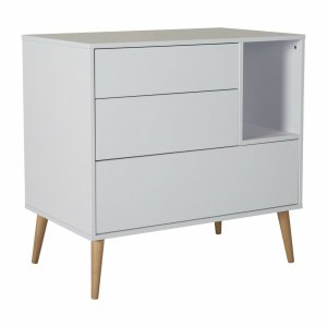 Commode 3 tiroirs 1 niche cocoon ice white Quax