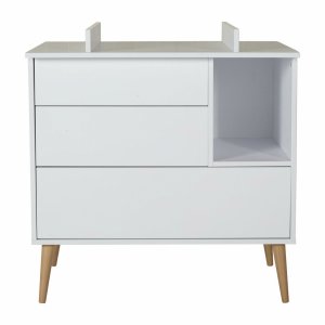Commode 3 tiroirs 1 niche cocoon ice white Quax