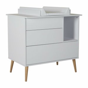 Commode 3 tiroirs 1 niche cocoon ice white Quax
