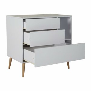 Commode 3 tiroirs 1 niche cocoon ice white Quax