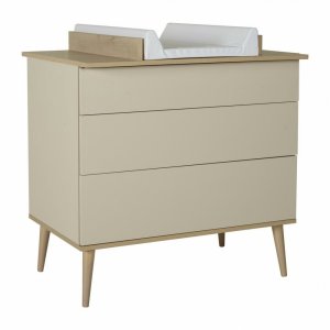 Commode 3 tiroirs flow argile et oak Quax