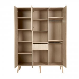 Armoire 4 portes 1 niche cocoon natural oak Quax