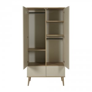 Armoire 2 portes flow argile et oak Quax