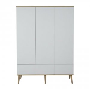 Armoire 3 portes flow white et oak Quax