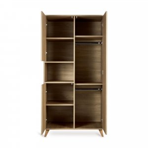 Armoire 3 portes 1 niche loft honey ash Quax