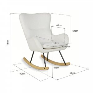 Fauteuil d'allaitement basic bouclette beige Quax