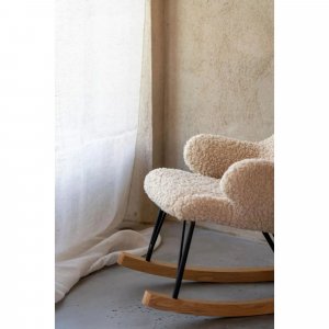 Fauteuil à bascule enfant luxe teddy bouclettes Quax