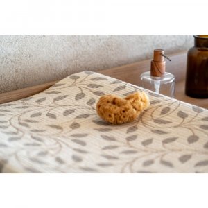 Housse de matelas à langer natural - leaf Quax