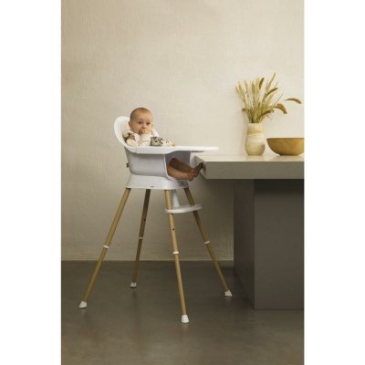 Chaise haute évolutive ultimo 3 luxe white et naturel