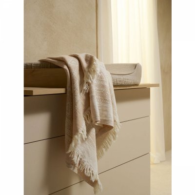 Chambre duo lit bébé 60x120 cm + commode avec plan à langer flow argile & oak