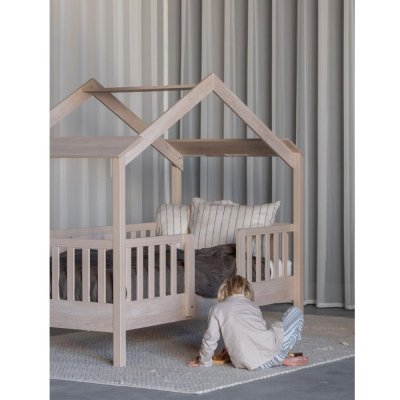 Pack lit cabane évolutif 90x200 cm avec toit chalet butter