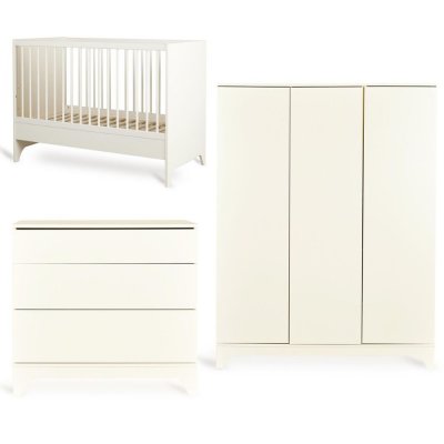Chambre bébé trio tsugi lit 70 x 120 cm + commode + armoire xl butter