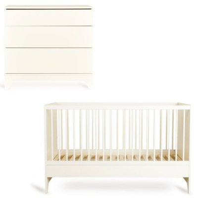 Chambre bébé duo tsugi lit 70 x 140 cm + commode butter