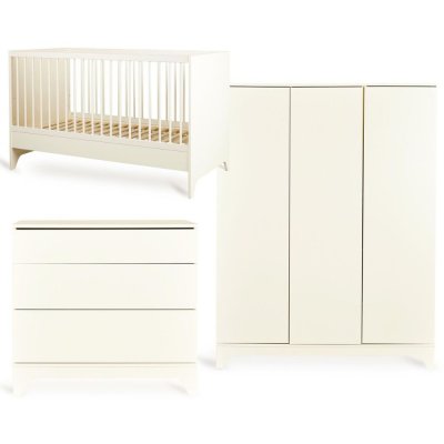 Chambre bébé trio tsugi lit 70 x 140 cm + commode + armoire xl butter