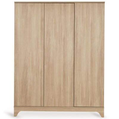 Chambre bébé trio tsugi lit 70 x 140 cm + commode + armoire xl honey ash