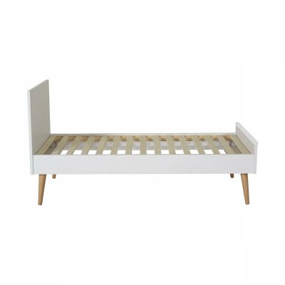 Chambre duo lit bébé 70x140 cm évolutif en lit enfant + commode avec plan à langer cocoon ice white