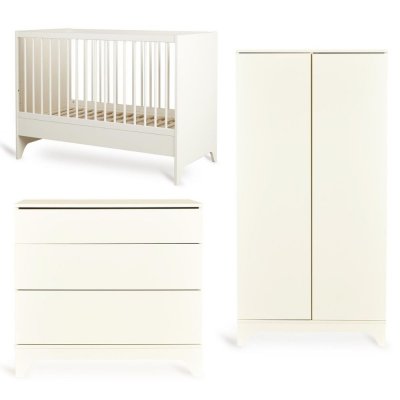 Chambre bébé trio tsugi lit 60 x 120 cm + commode + armoire butter