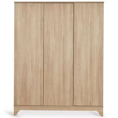 Chambre bébé trio tsugi lit 70 x 120 cm + commode + armoire xl honey ash