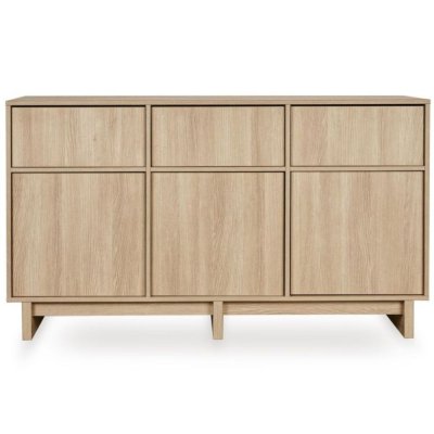 Chambre duo kyo lit bébé évolutif 70 x 140 cm + commode xl - honey ash