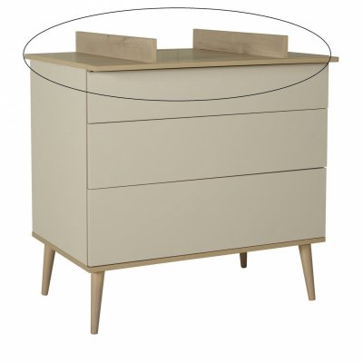 Plan à langer pour commode flow argile et oak