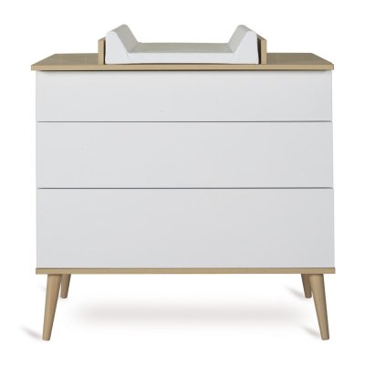 Plan à langer pour commode flow white et oak