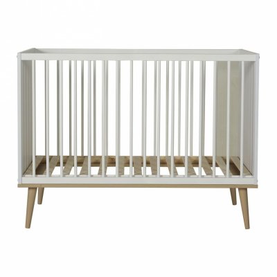 Lit bébé 60x120 cm flow white et oak