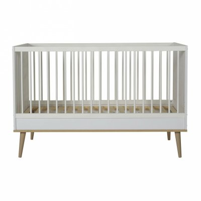 Lit bébé 70x140 cm évolutif en lit enfant flow white et oak