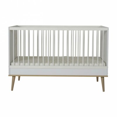 Lit bébé 70x140 cm évolutif en lit enfant flow white et oak