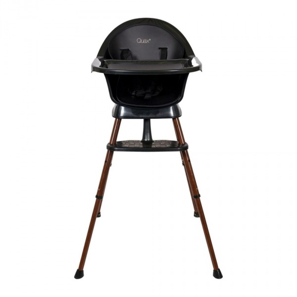 Chaise haute évolutive ultimo 3 luxe black et walnut Quax