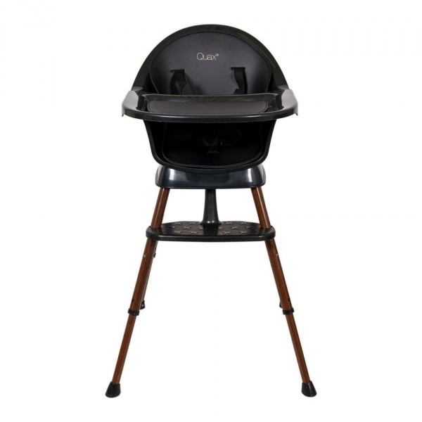 Chaise haute évolutive ultimo 3 luxe black et walnut Quax