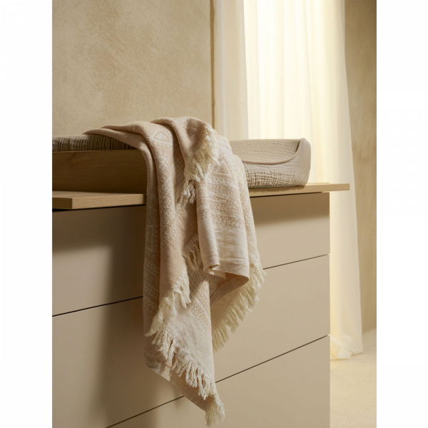 Chambre duo lit bébé 60x120 cm + commode avec plan à langer flow white & oak Quax