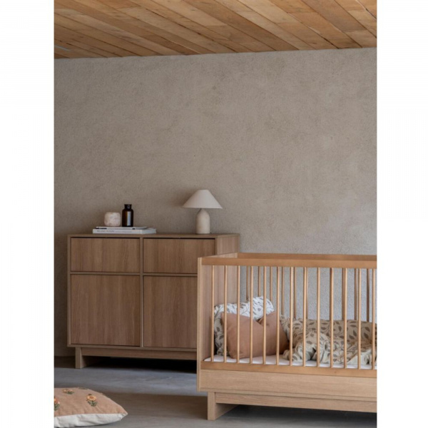 Lit bébé évolutif 70 x 120 cm kyo - honey ash Quax