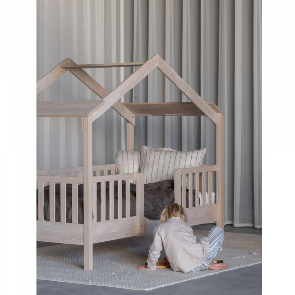 Pack lit cabane évolutif 90x200 cm avec toit chalet butter Quax