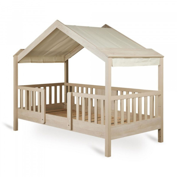 Pack lit cabane évolutif 90x200 cm avec toit chalet butter Quax