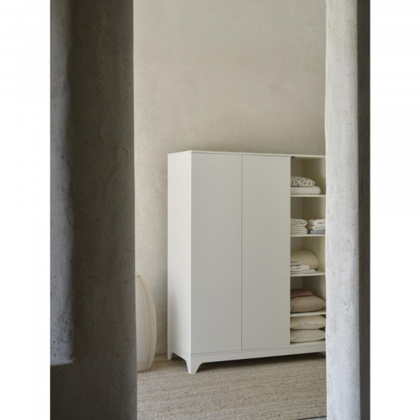Chambre bébé trio tsugi lit 70 x 120 cm + commode + armoire xl butter Quax