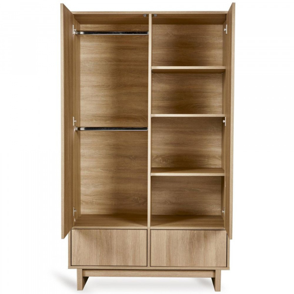 Chambre bébé trio kyo lit 70 x 120 cm + commode xl + armoire honey ash Quax
