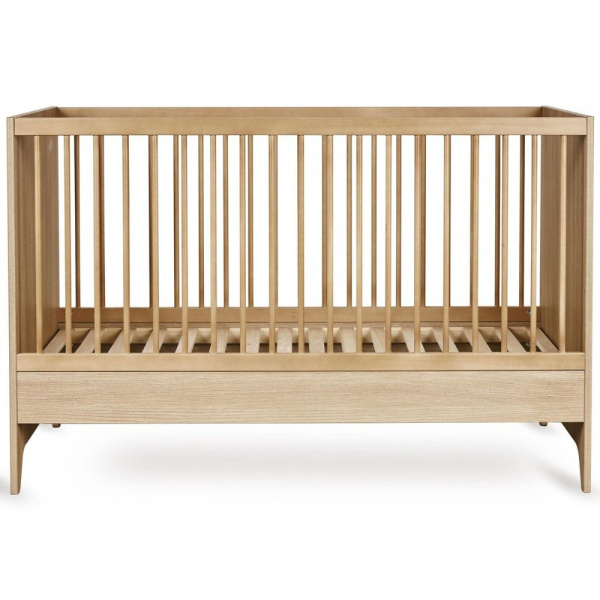 Chambre bébé duo tsugi : lit 70 x 140 cm + commode honey ash Quax