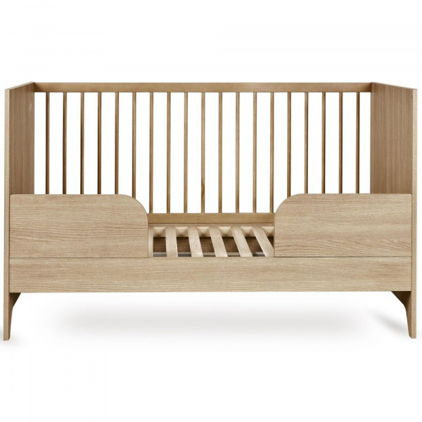 Chambre bébé duo tsugi : lit 70 x 140 cm + commode honey ash Quax