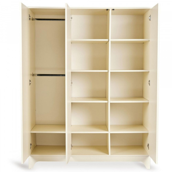 Chambre bébé trio tsugi lit 70 x 140 cm + commode + armoire xl butter Quax